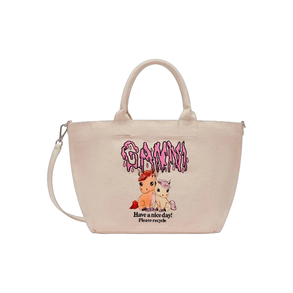 Ganni Small Easy Pony Printed Shopper