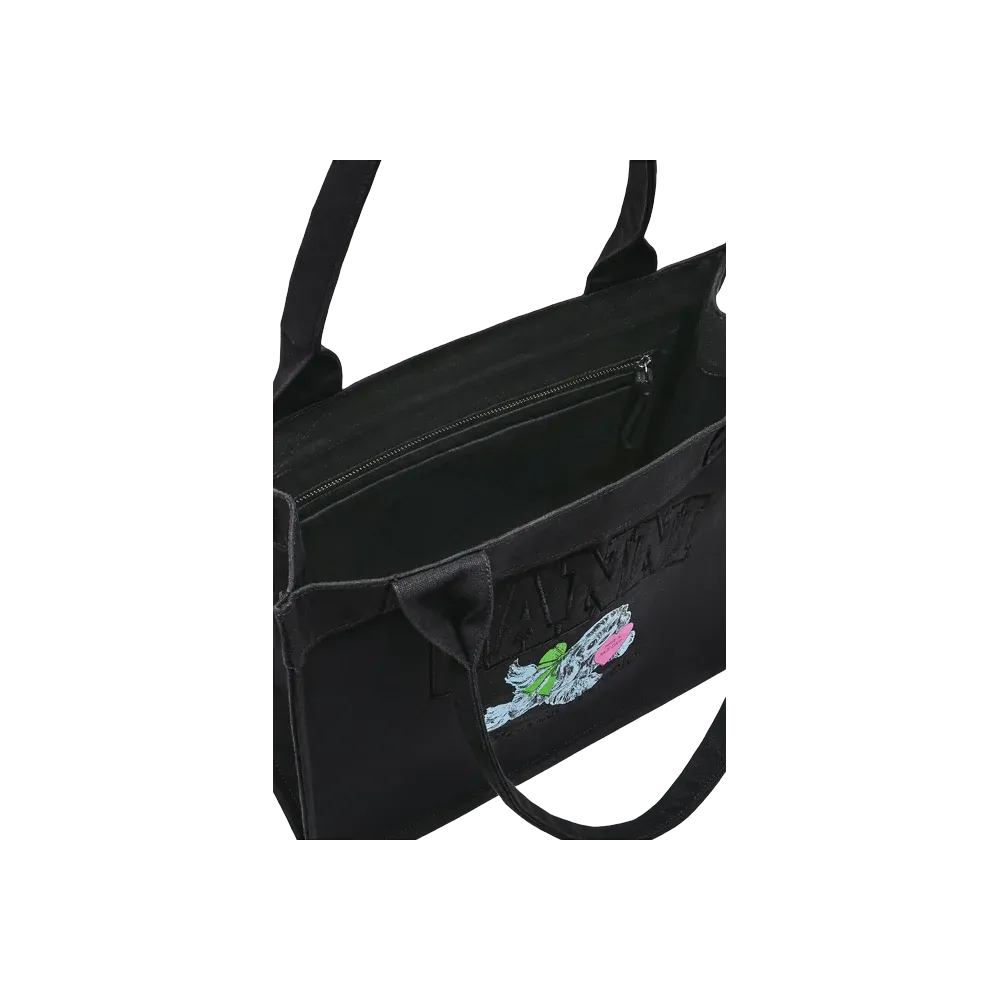 Ganni Black Puppy Large Tote