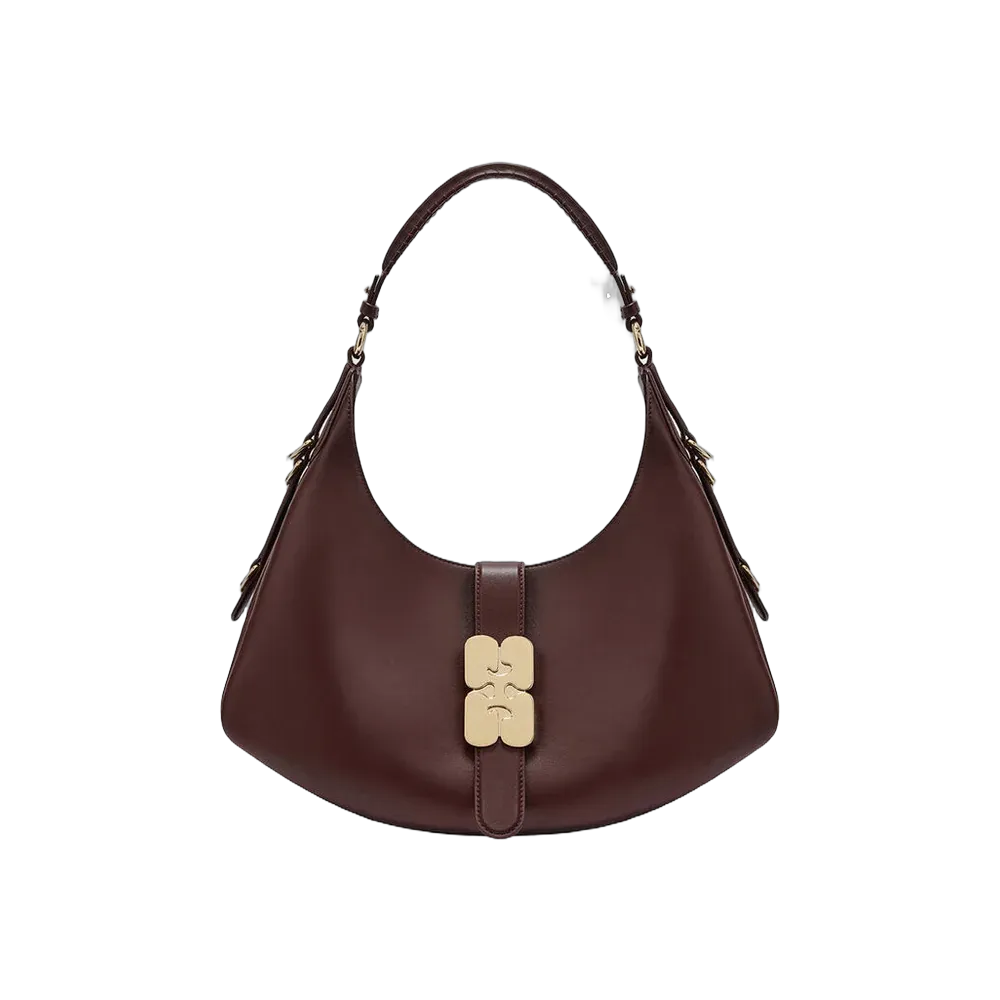 Ganni Brown Small Kat Bag