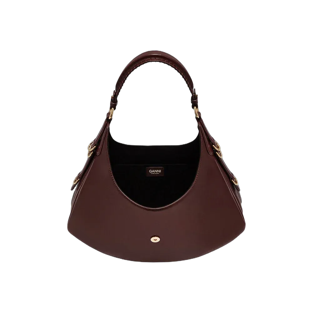 Ganni Brown Small Kat Bag