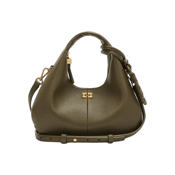 Ganni Mini Hobo Bag in Green