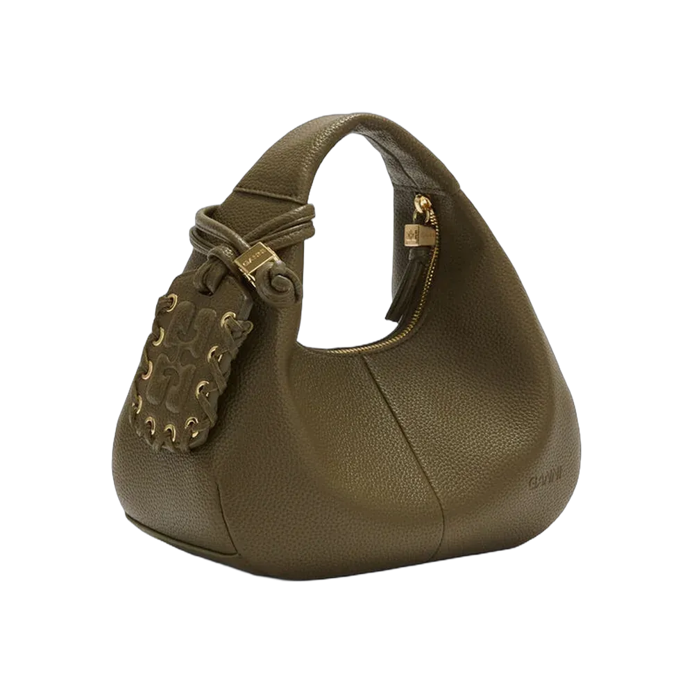 Ganni Mini Hobo Bag in Green