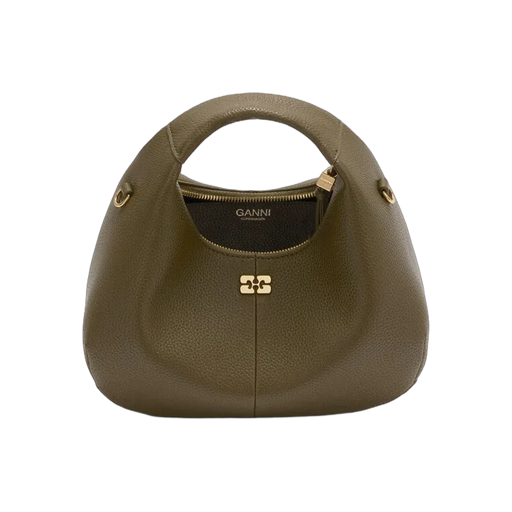Ganni Mini Hobo Bag in Green