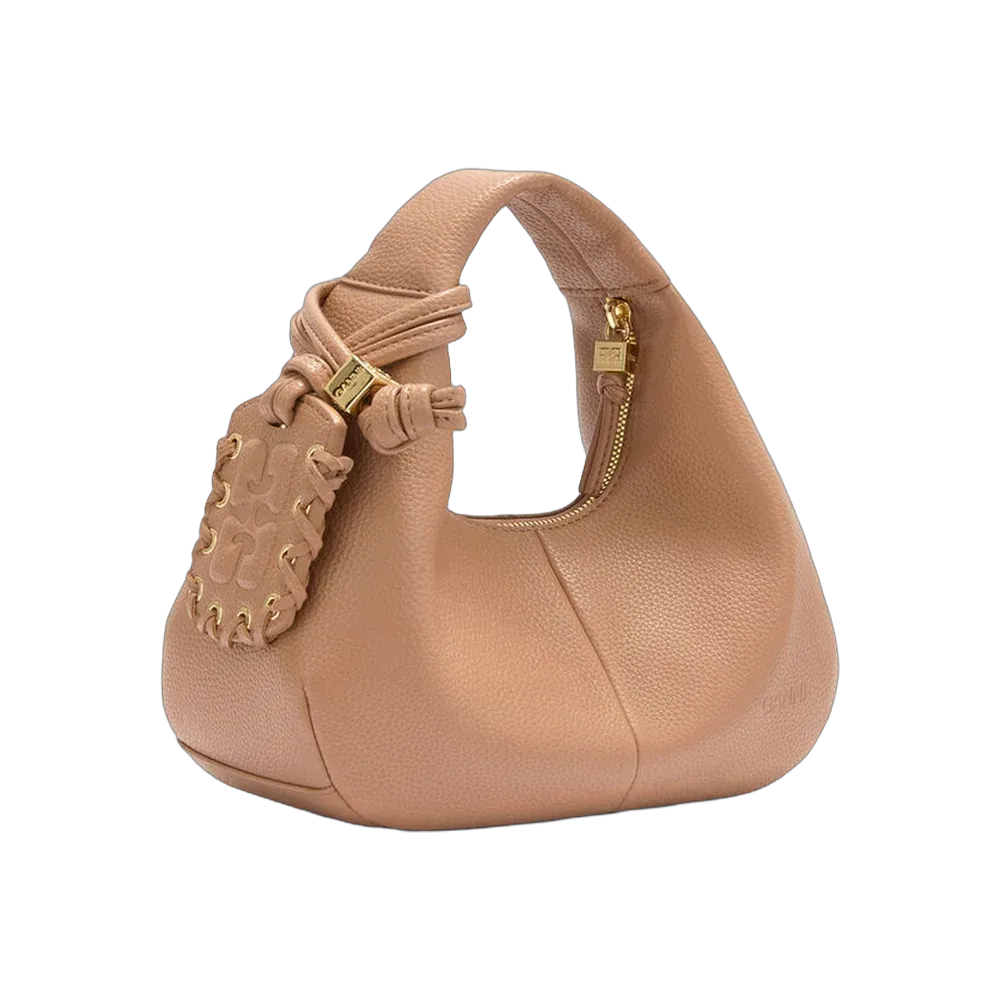 Ganni Mini Hobo Bag in Brown