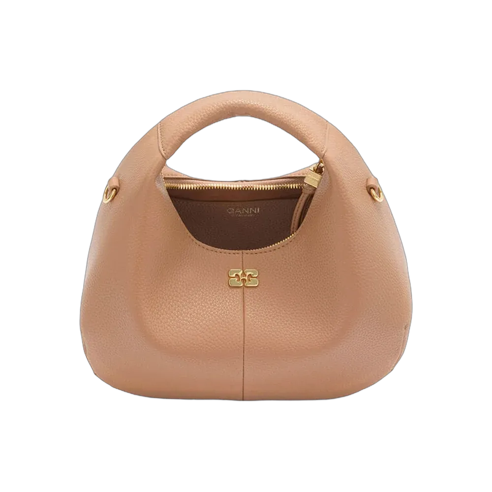Ganni Mini Hobo Bag in Brown
