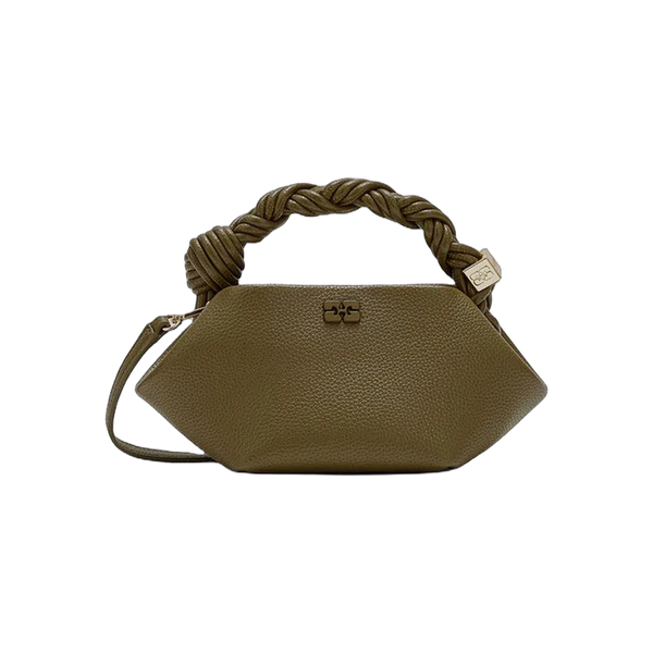 Ganni Mini Bou Bag in Green Grained