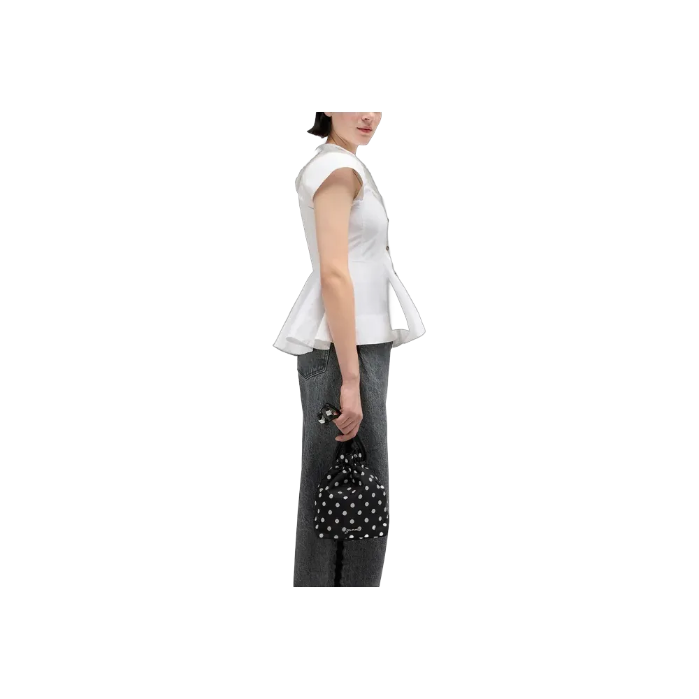 Ganni Printed Bou Bucket Pouch with Dots