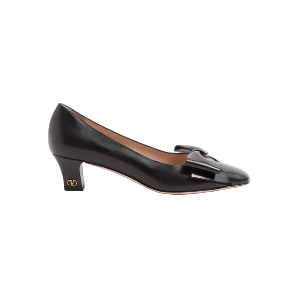Valentino Bowow Pump In Kidskin 45mm Black