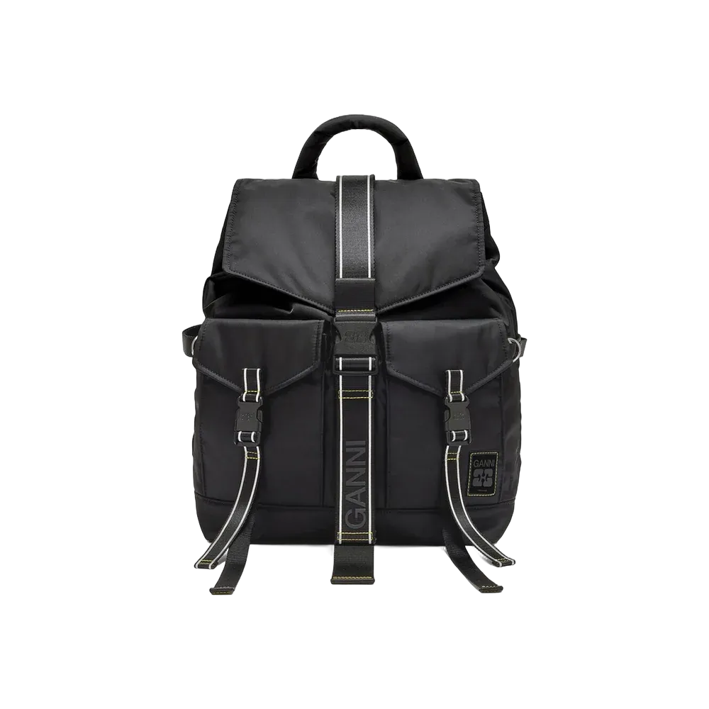 Ganni Backpack in Black Re-Tech