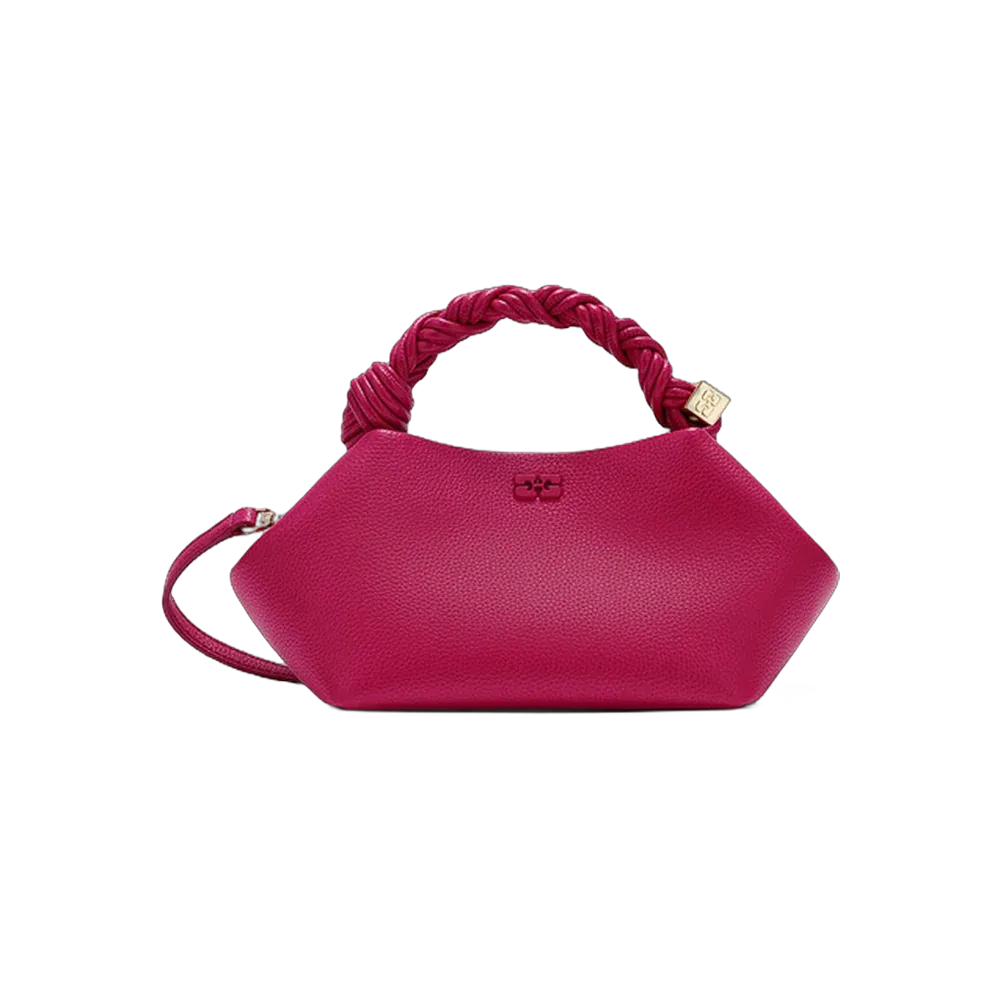 Ganni Small Bou Bag in Grained Red
