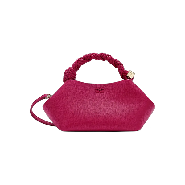 Ganni Small Bou Bag in Grained Red