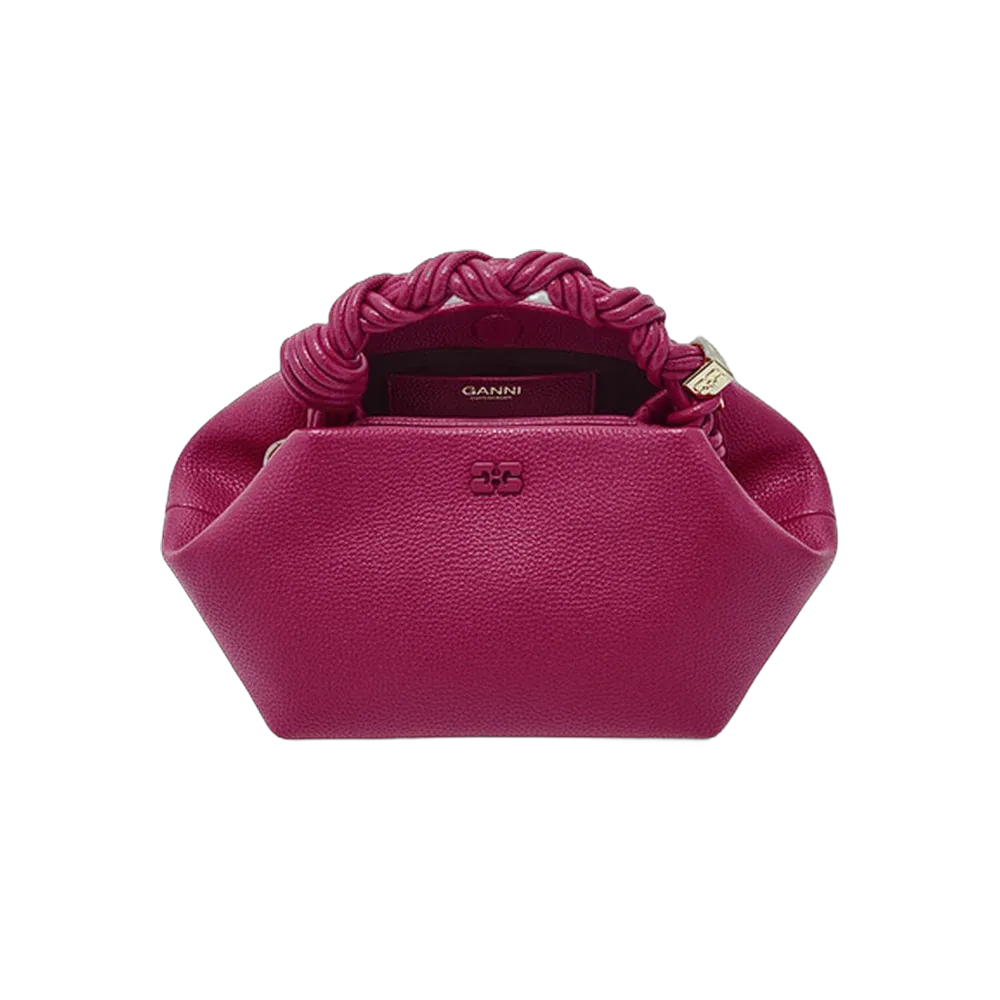 Ganni Small Bou Bag in Grained Red