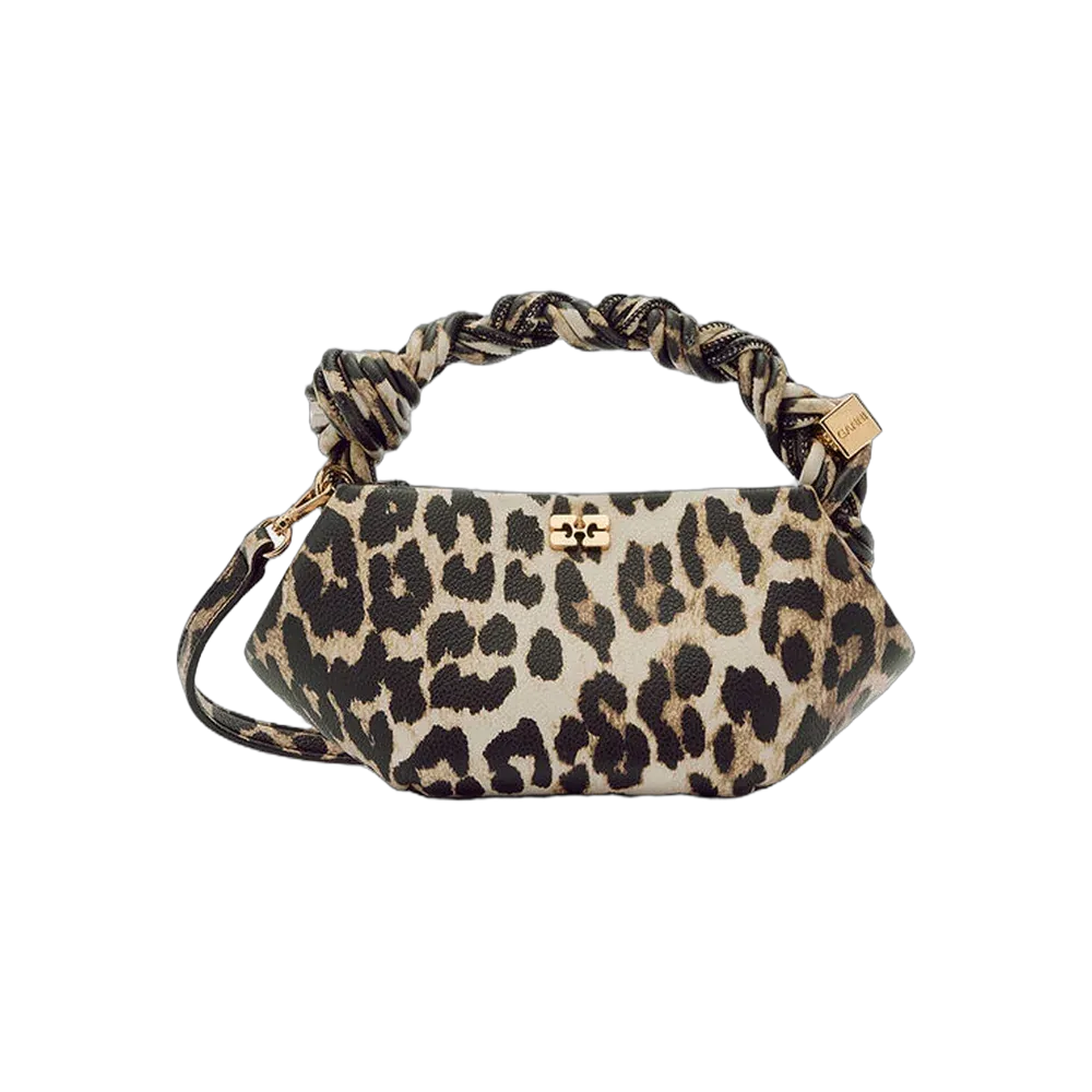Ganni Leopard Grained Mini Bou Bag