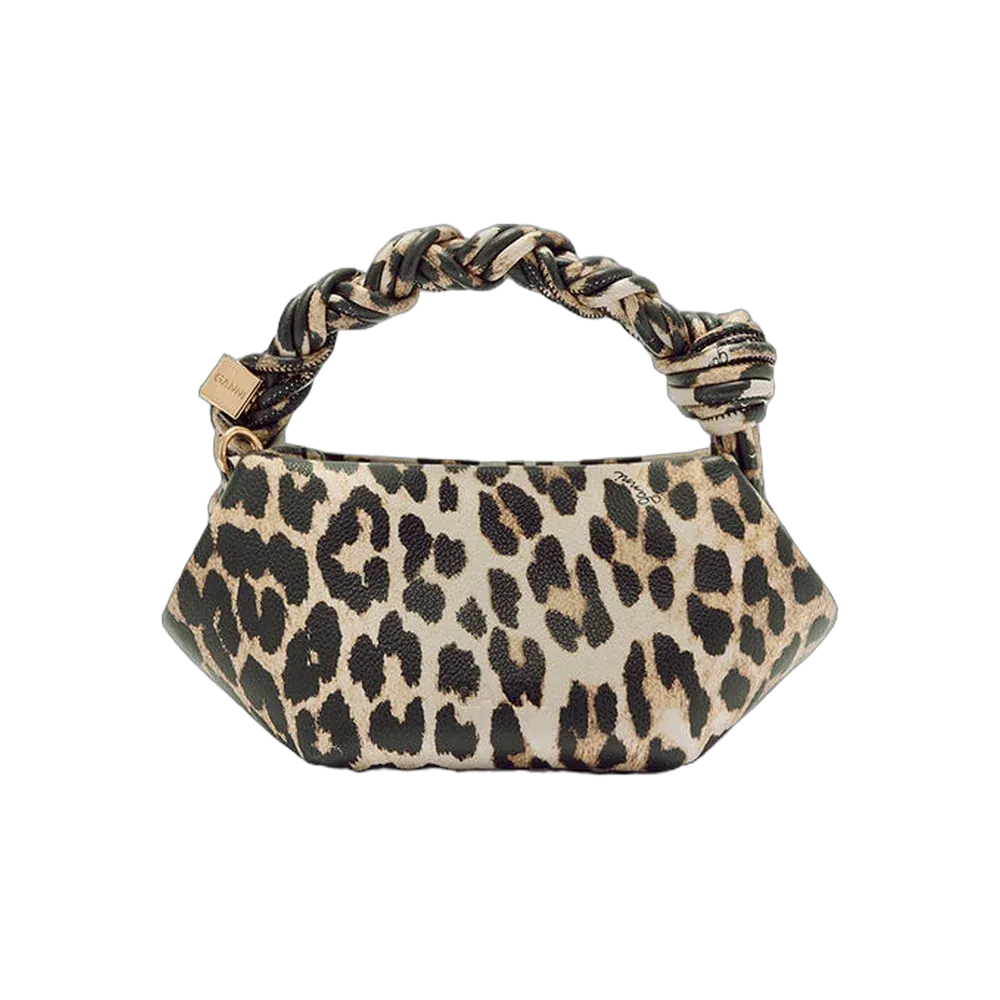 Ganni Leopard Grained Mini Bou Bag
