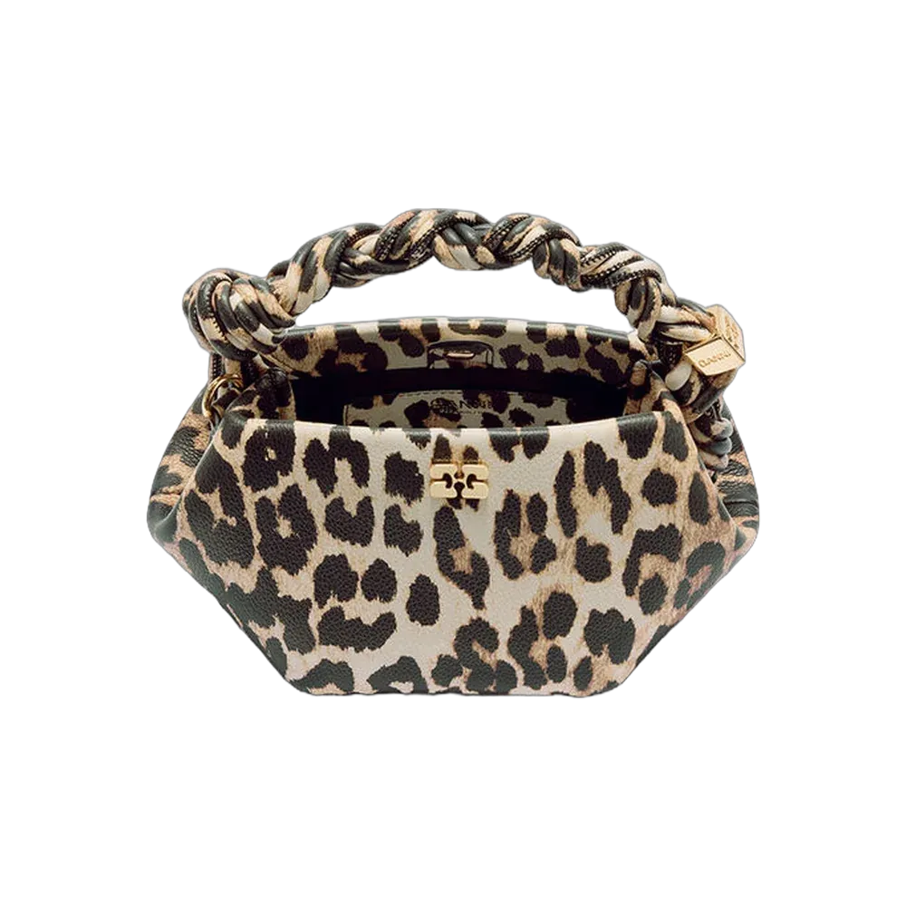 Ganni Leopard Grained Mini Bou Bag