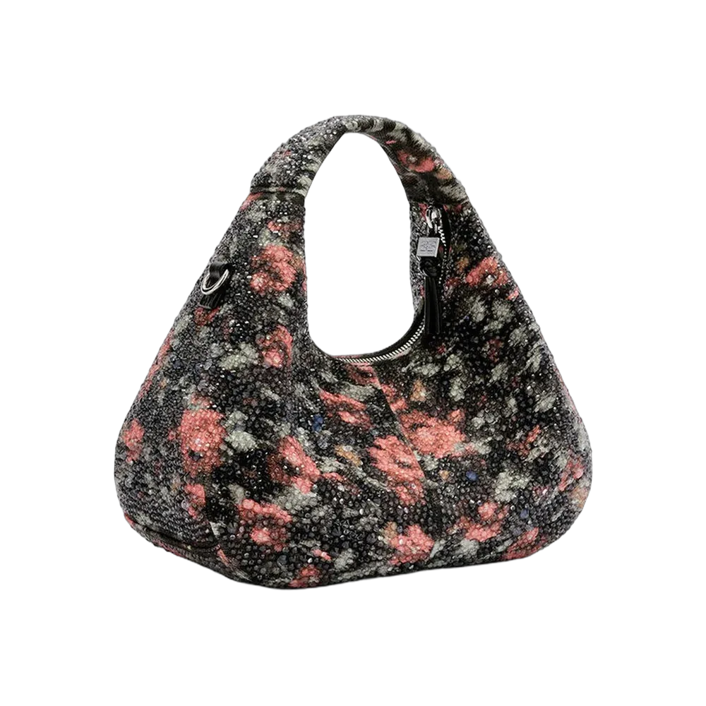 Ganni Mini Hobo Bag with Beaded Flower