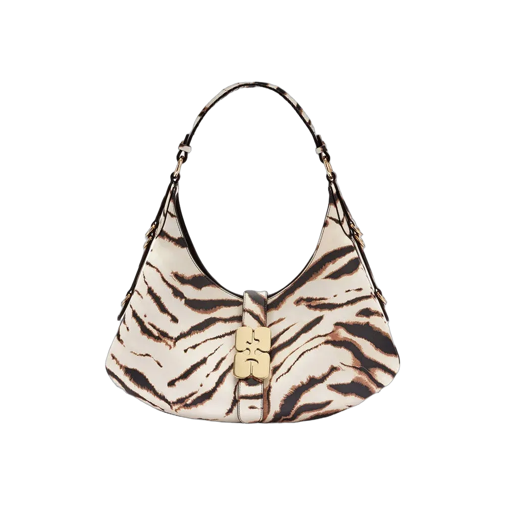 Ganni Small Kat Bag in Zebra