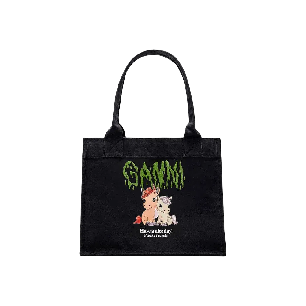 Ganni Pony Printed Large Tote