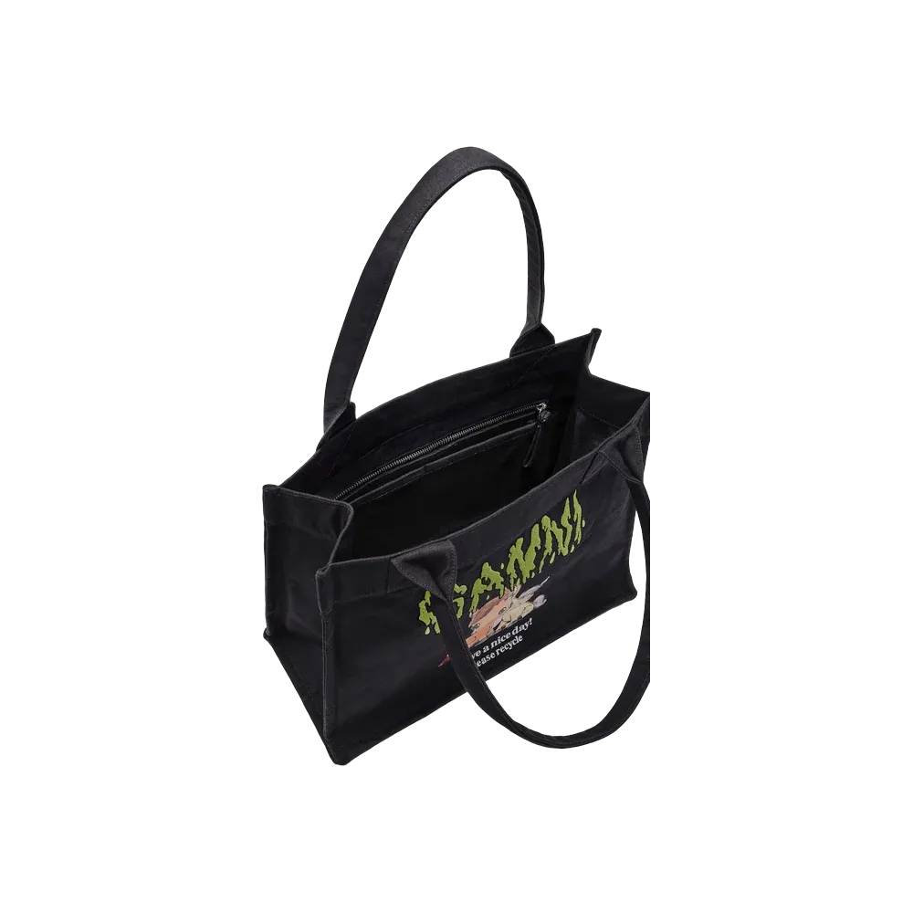 Ganni Pony Printed Large Tote