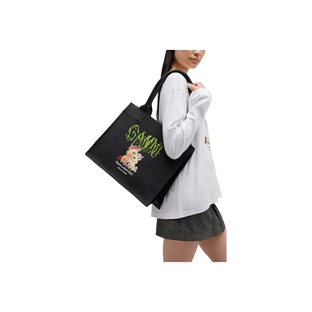 Ganni Pony Printed Large Tote