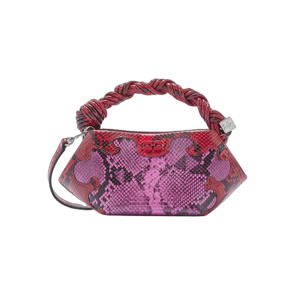 Ganni Mini Bou Bag in Pink Snake