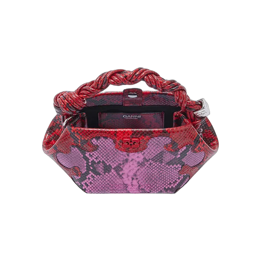 Ganni Mini Bou Bag in Pink Snake