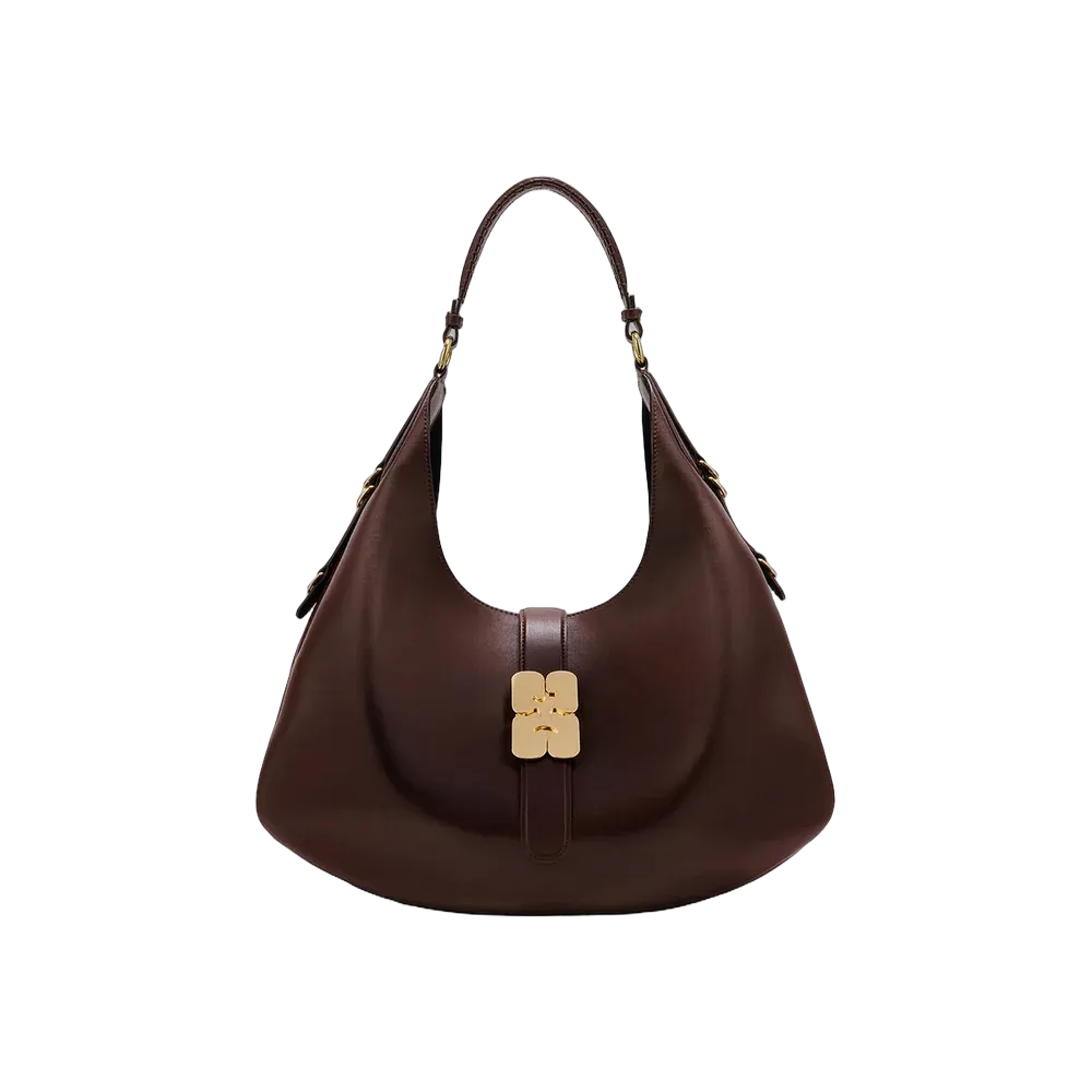 Ganni Brown Large Kat Bag