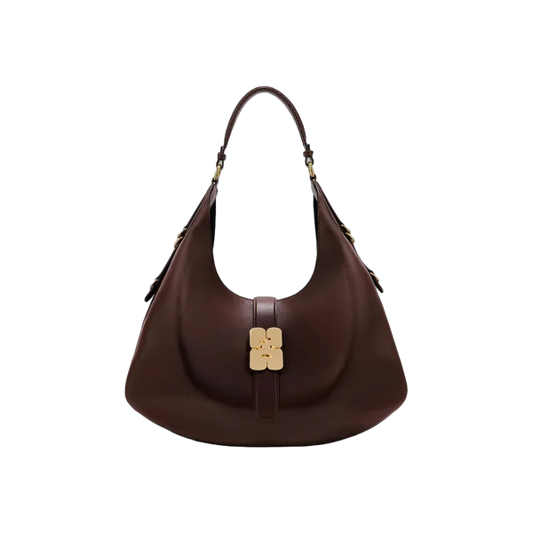 Ganni Brown Large Kat Bag