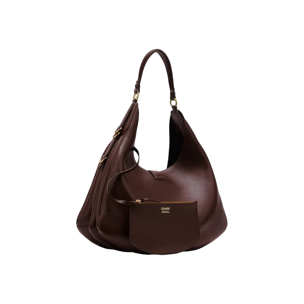 Ganni Brown Large Kat Bag