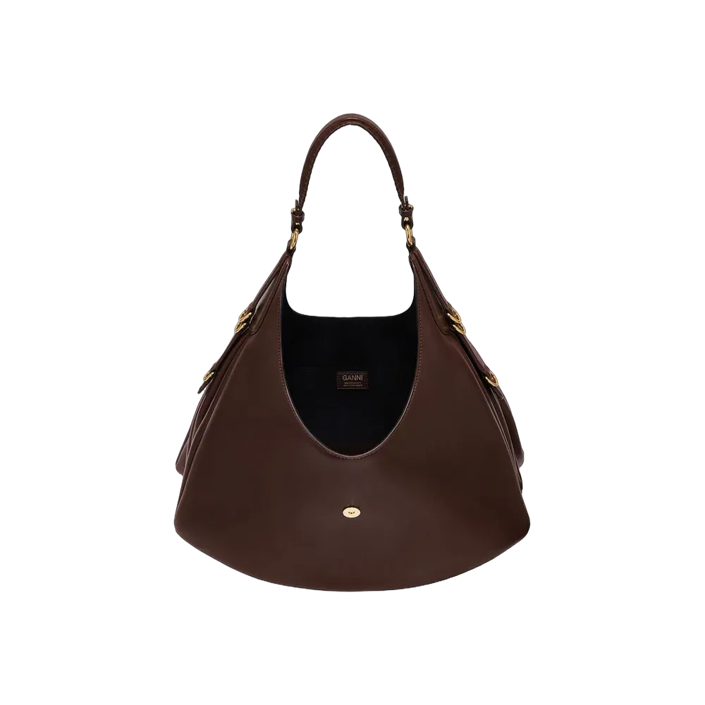 Ganni Brown Large Kat Bag