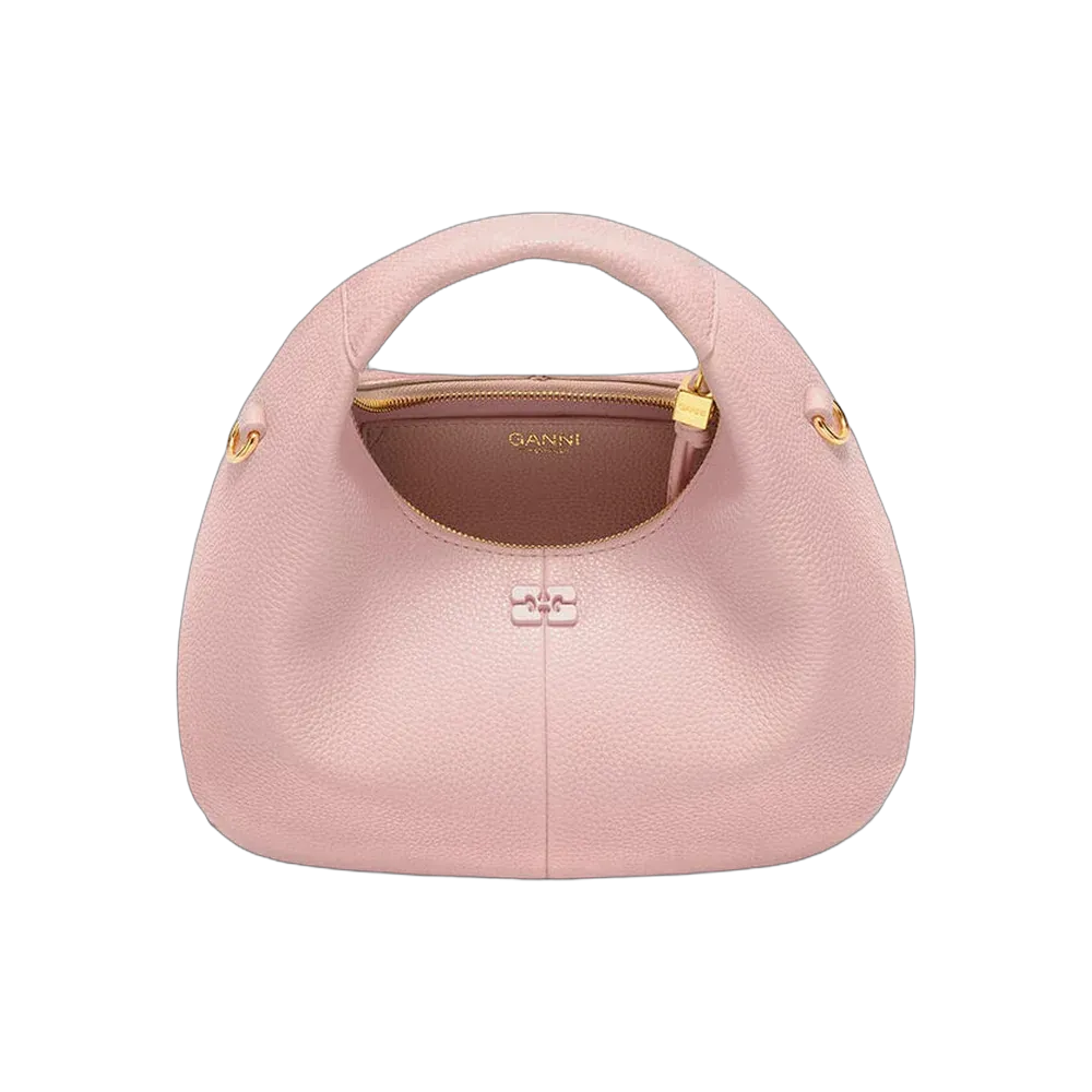 Ganni Grained Mini Hobo Bag