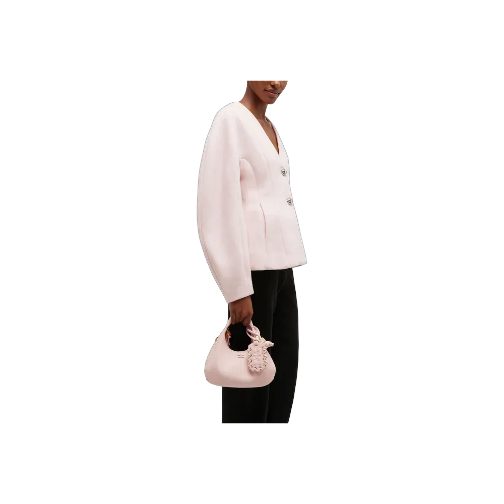Ganni Grained Mini Hobo Bag
