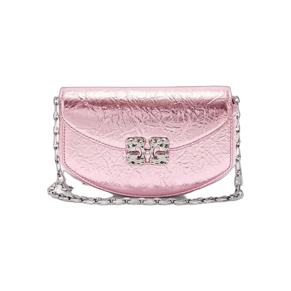 Ganni Lulu Wallet On Chain in Metallic