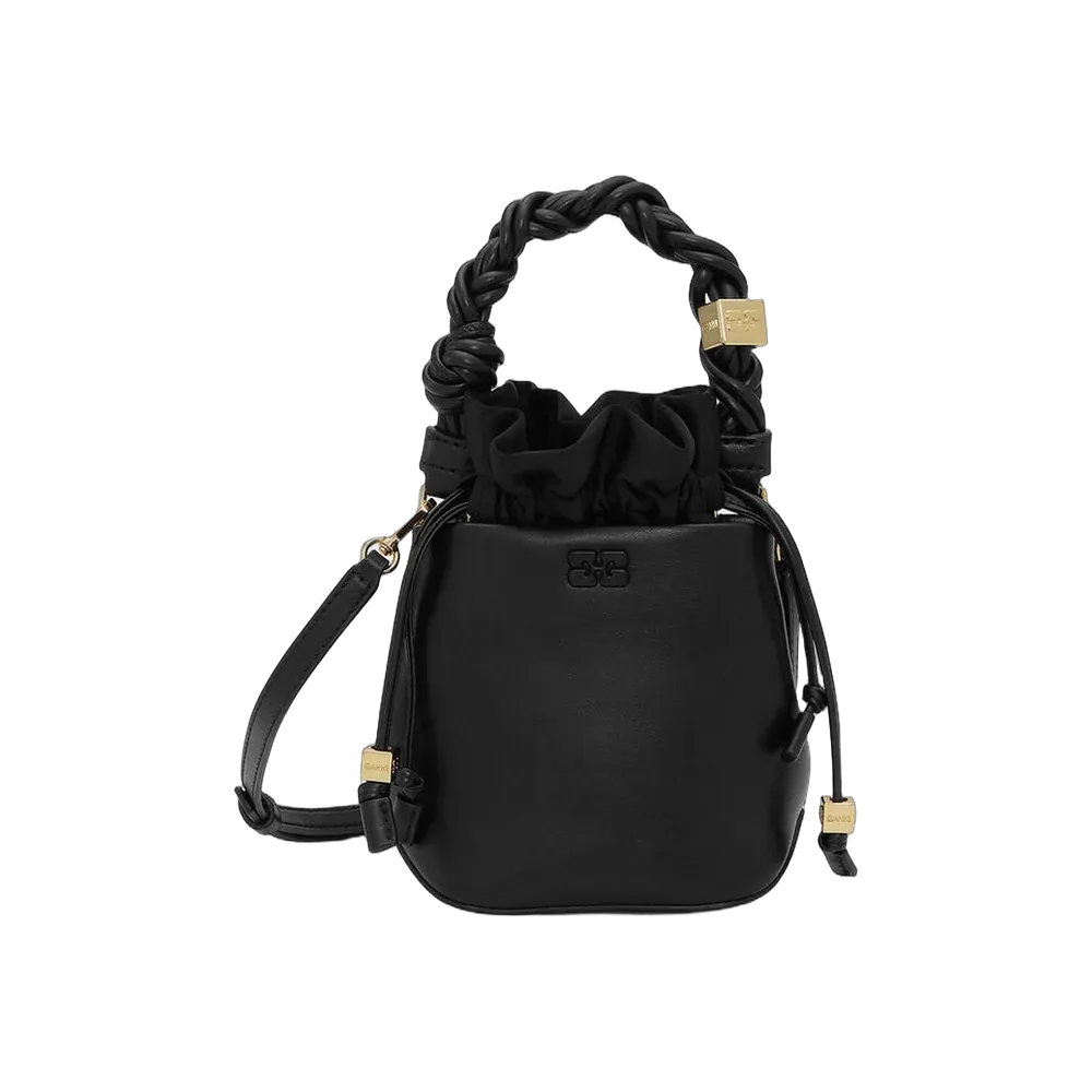 Ganni Black Mini Bou Bucket Bag