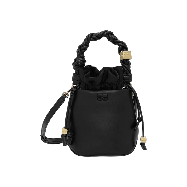 Ganni Black Mini Bou Bucket Bag