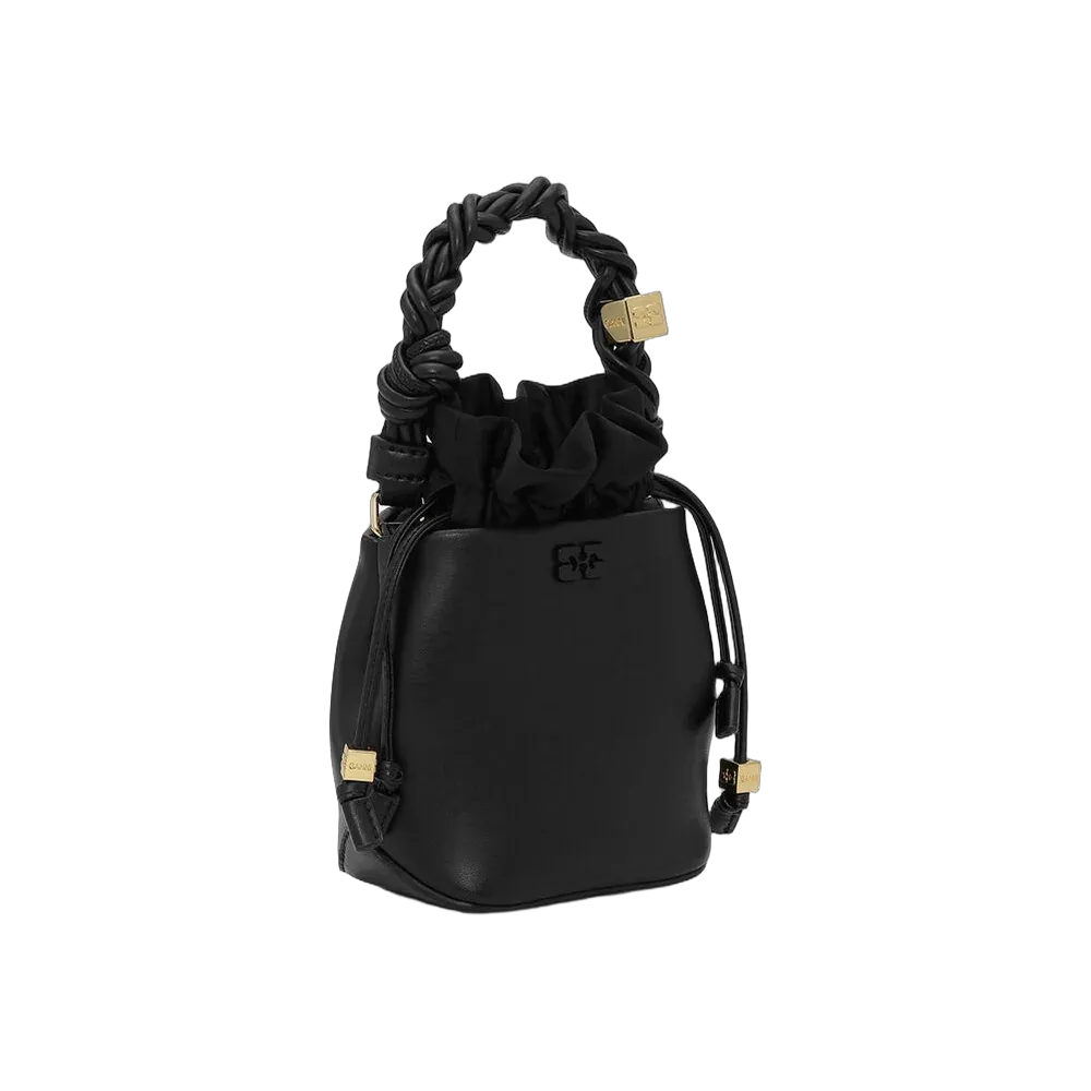 Ganni Black Mini Bou Bucket Bag