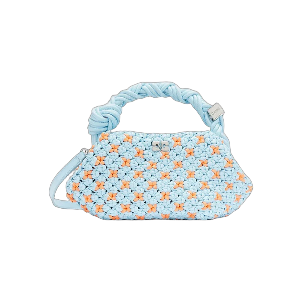 Ganni Mini Bou Bag in Braided Blue