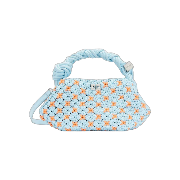 Ganni Mini Bou Bag in Braided Blue