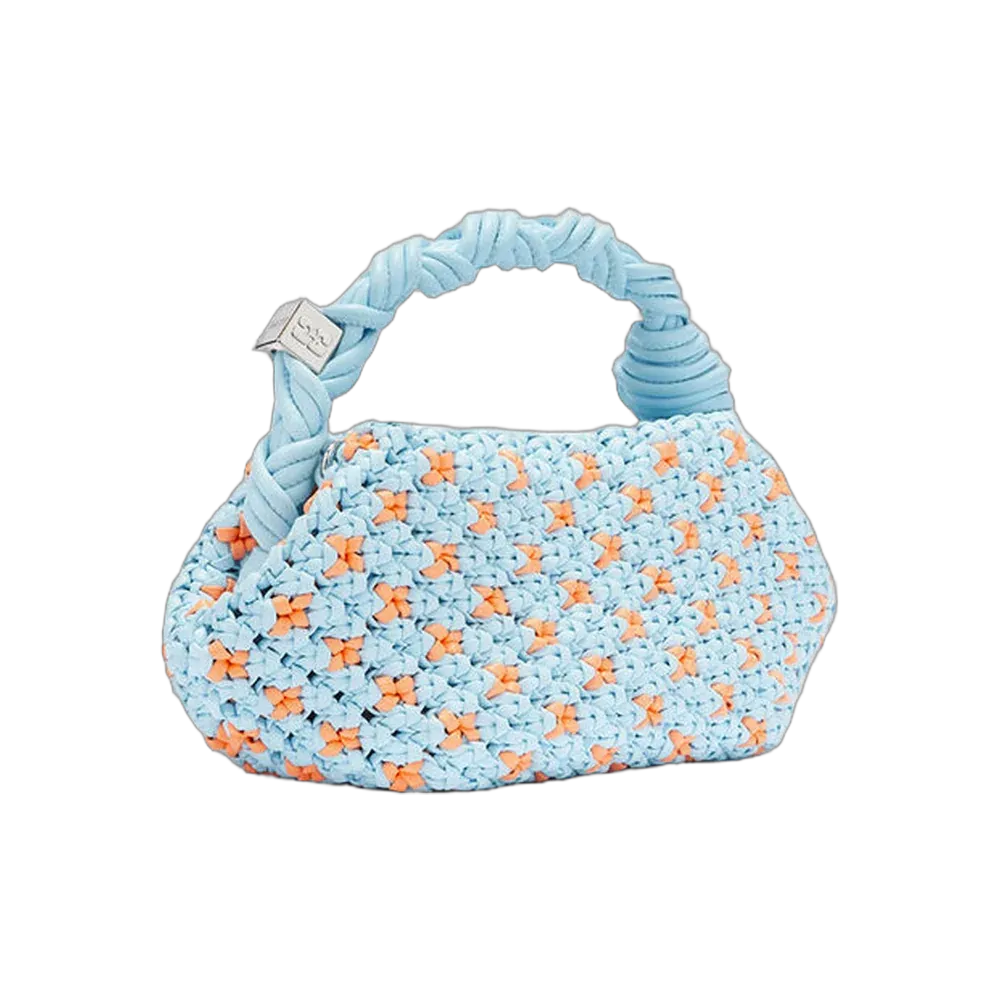 Ganni Mini Bou Bag in Braided Blue