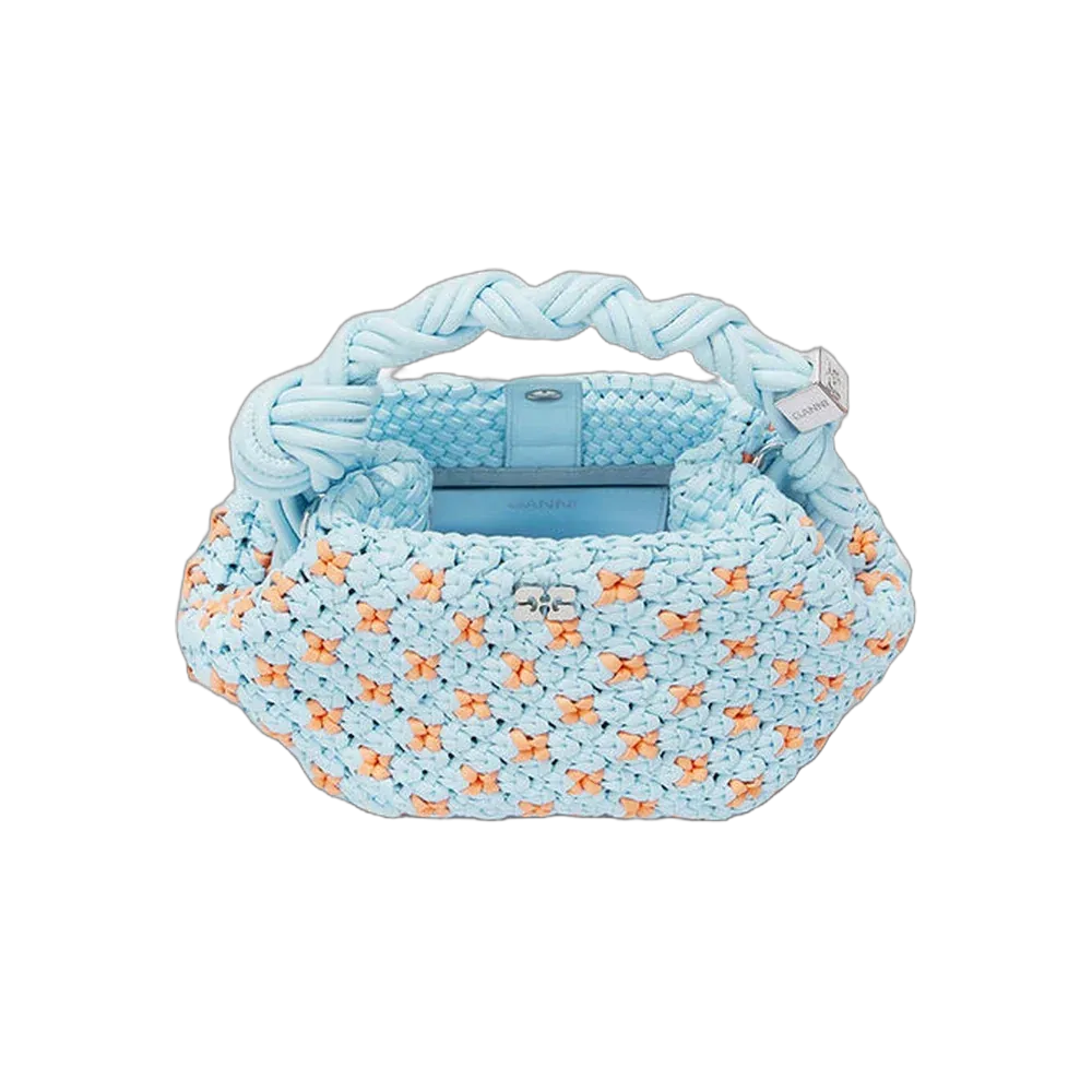 Ganni Mini Bou Bag in Braided Blue