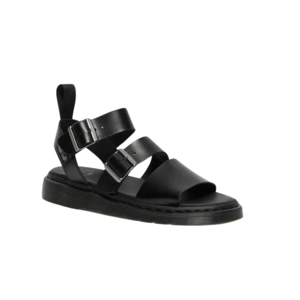 Dr Martens Gryphon Brando Leather Gladiator Sandals BLACK