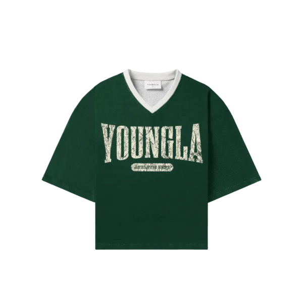 Young LA Football Cropped Jersey Green