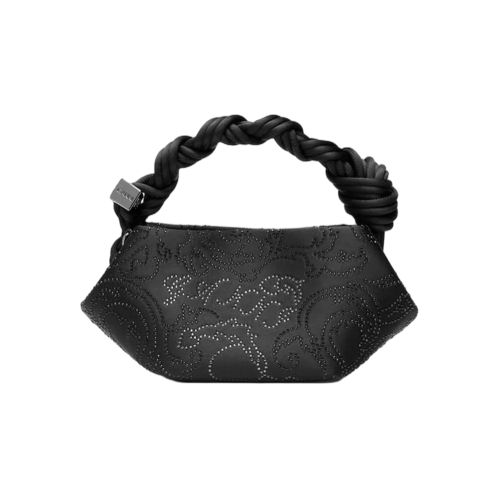 Ganni Black Rhinestone Mini Bou Bag