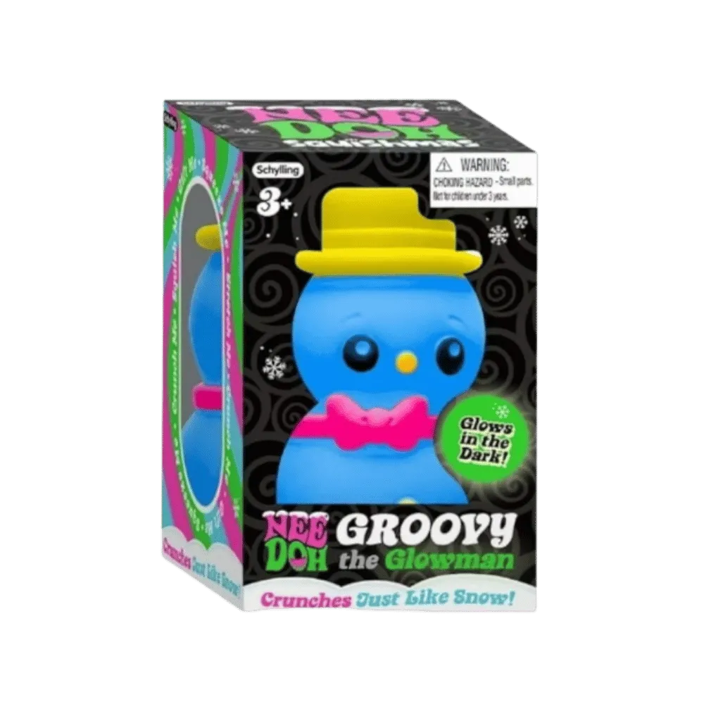 NeeDoh Groovy the Glowman Squishy Fidget Toy Blue