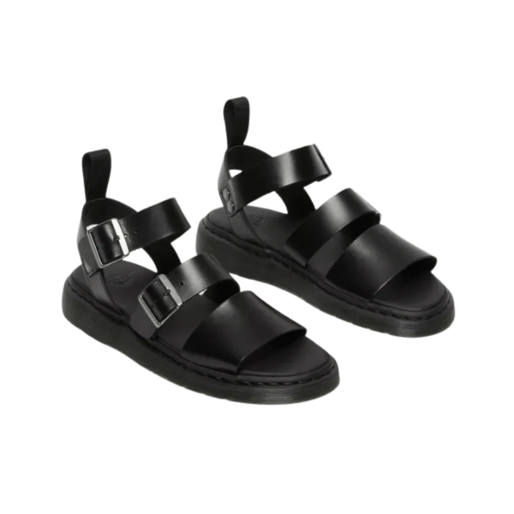 Dr Martens Gryphon Brando Leather Gladiator Sandals BLACK