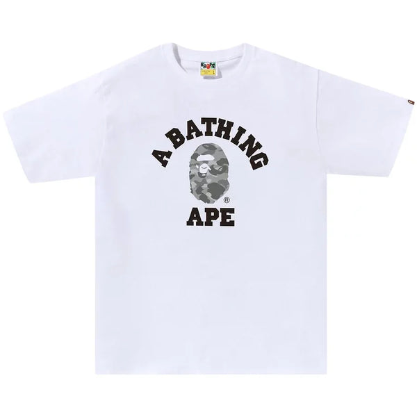 BAPE Digital Camo College Tee White