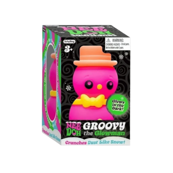 NeeDoh Groovy the Glowman Squishy Fidget Toy Pink
