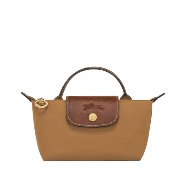 Longchamp Le Pliage Original Pouch with handle Fawn - Recycled canvas