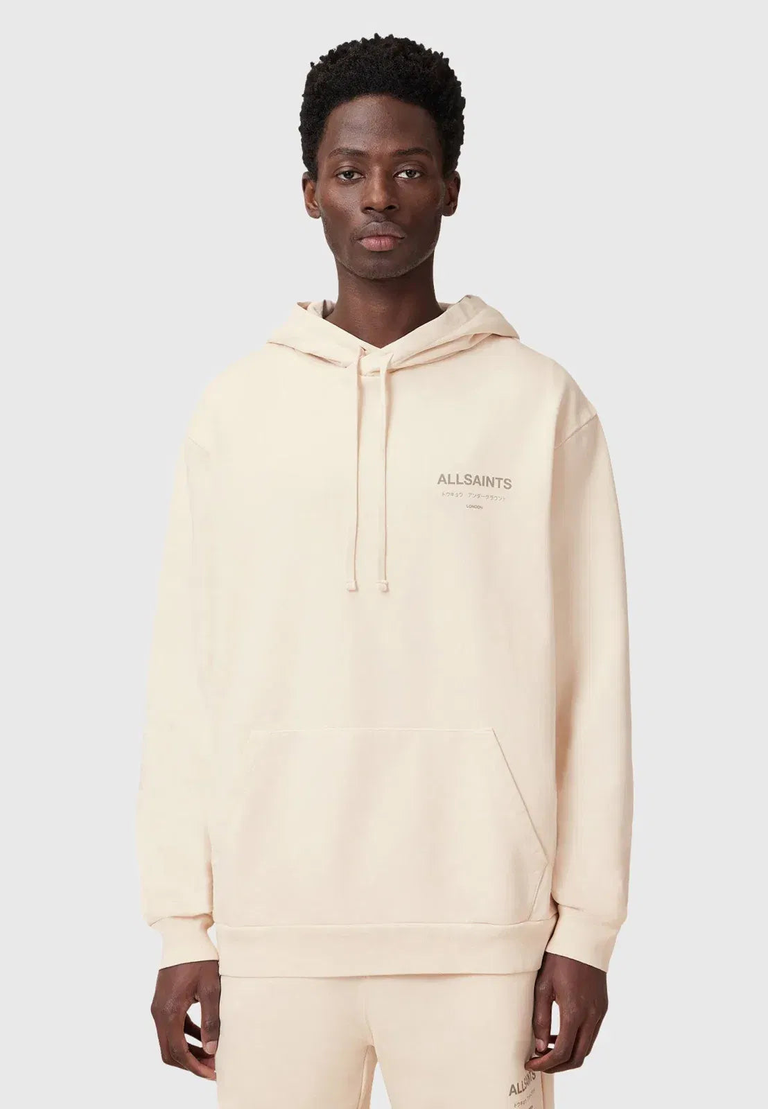 All Saints All Saints Underground Oth Hoodie Sandy White