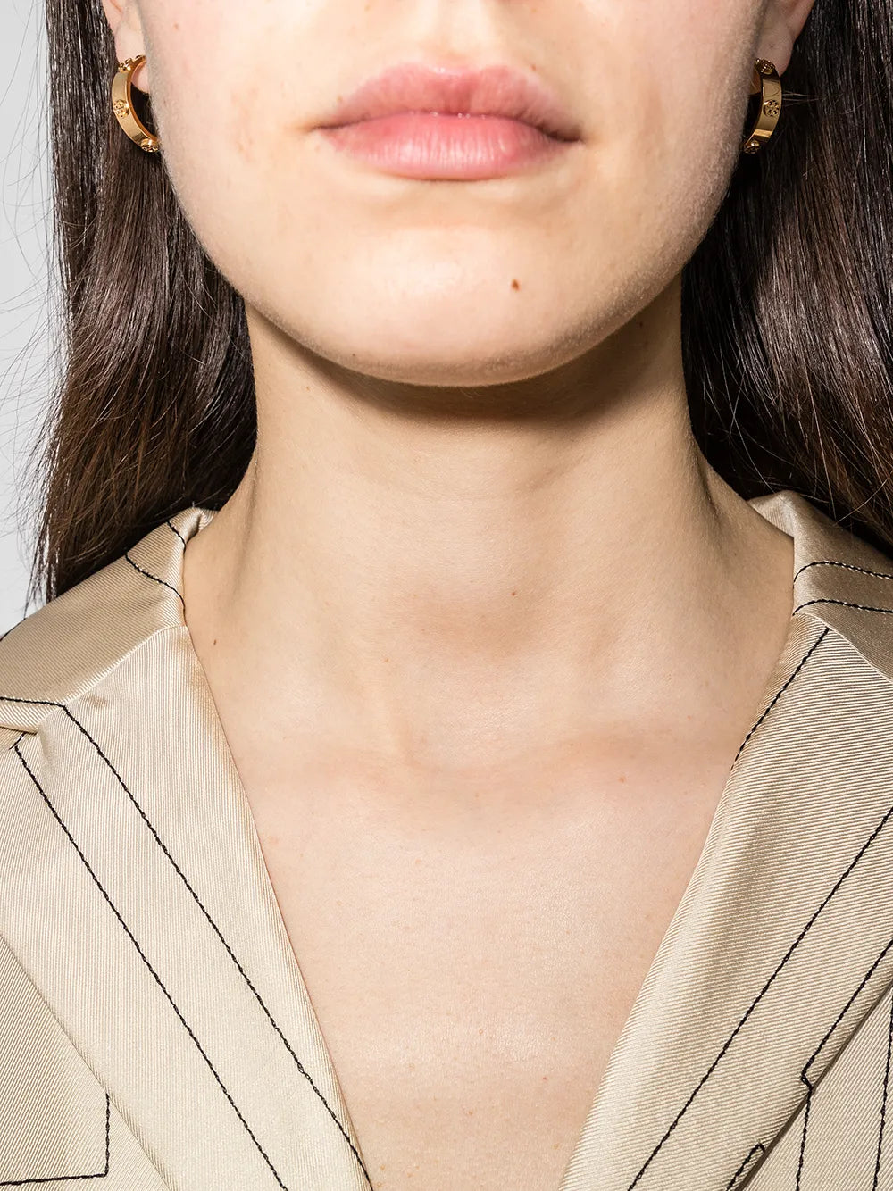 Tory Burch Miller stud hoop earrings